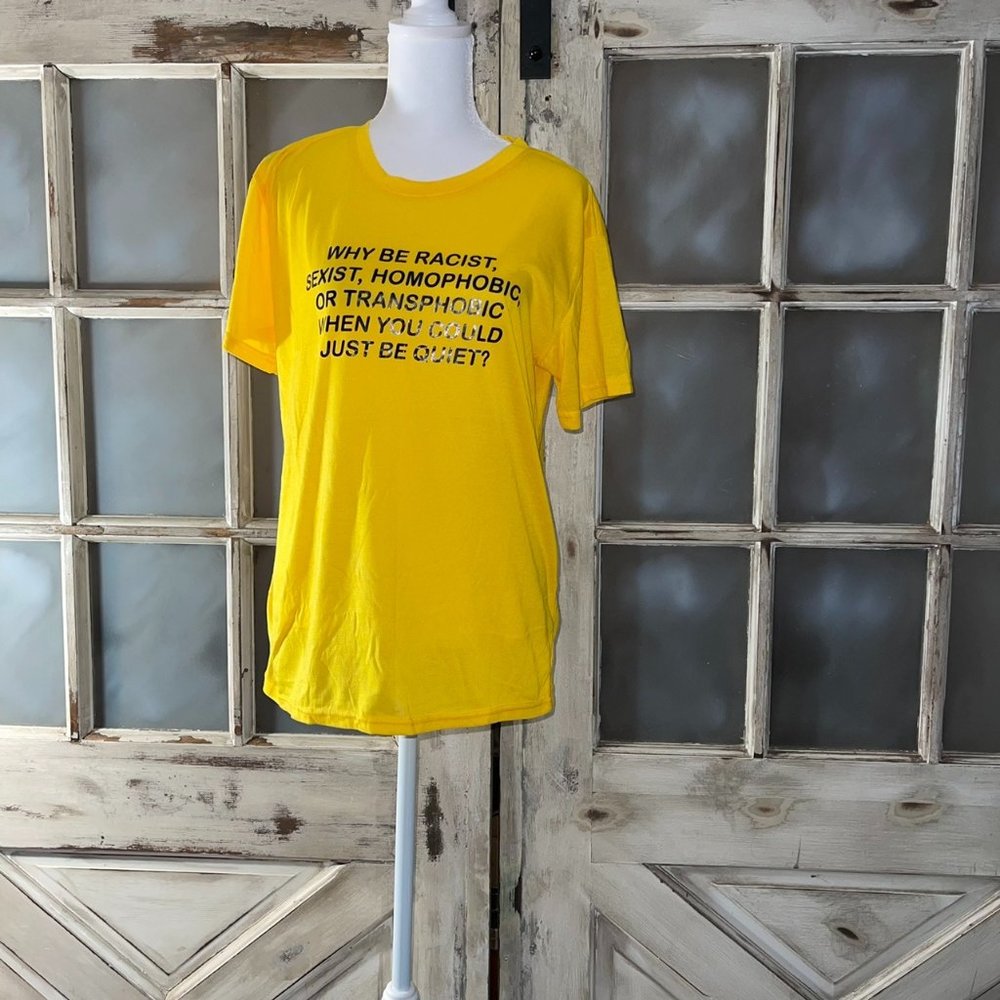 Yellow Anti Racisthomophobic T Shirt